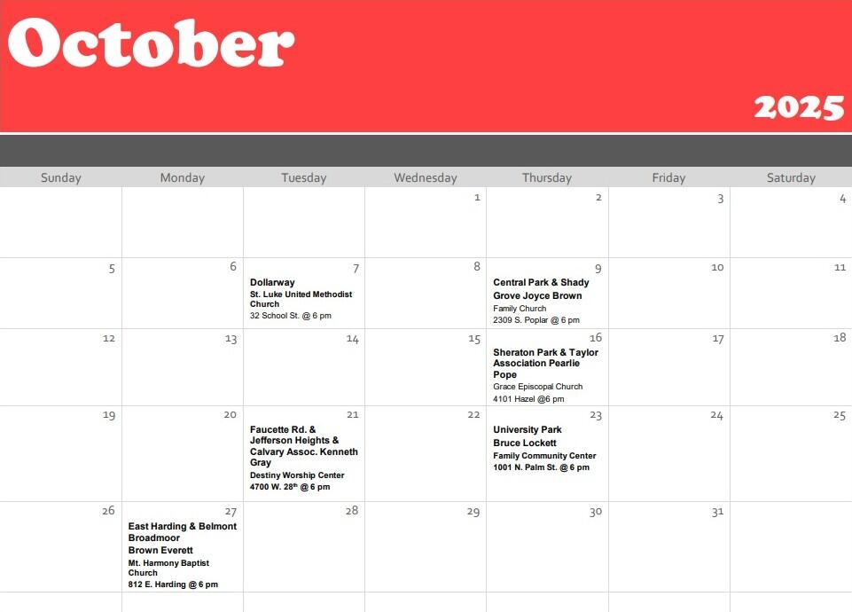 Oct. NHW Calendar